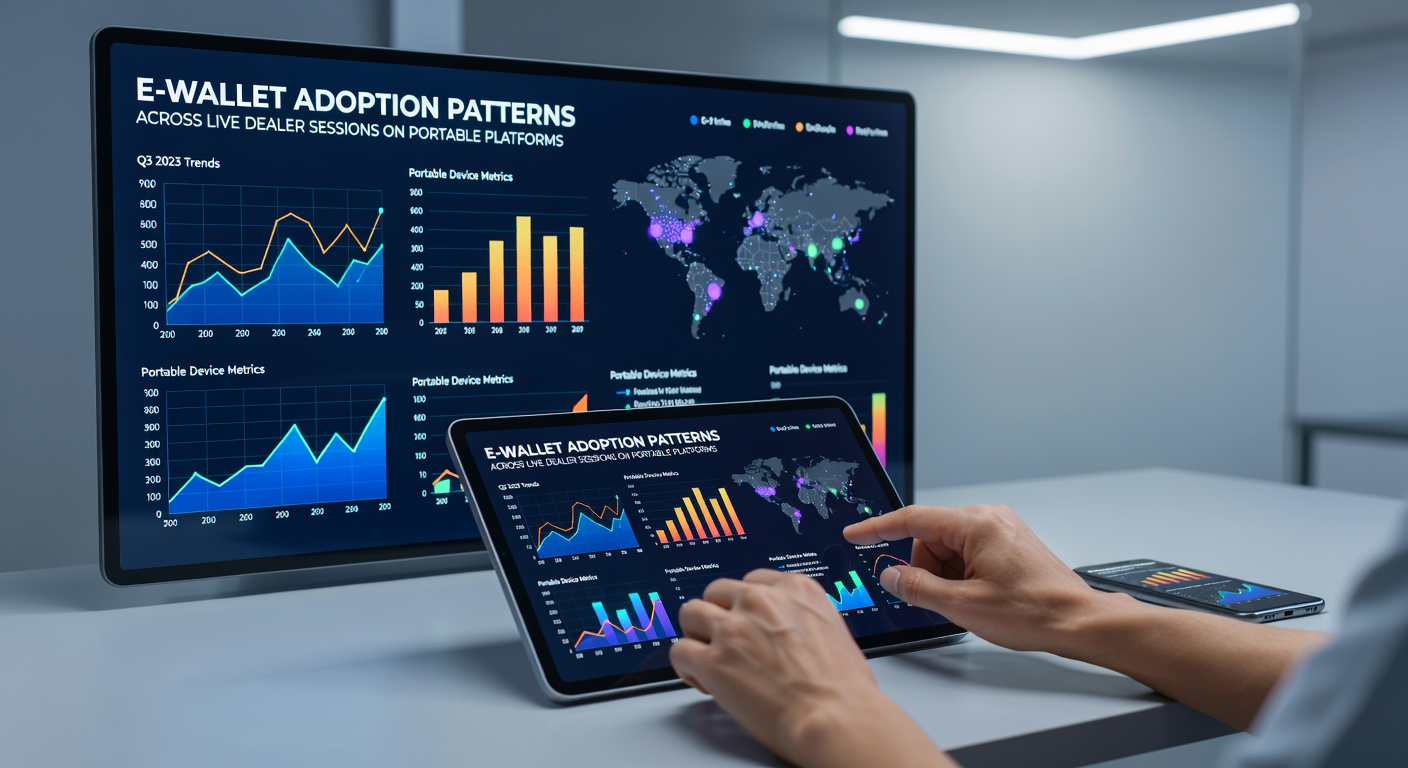 Darstellung mobiler Live-Dealer-Sessions mit E-Wallet-Integration auf portablen Geräten