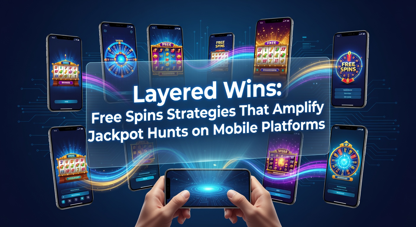Smartphone mit Slot-Spiel zeigt Free-Spins-Feature und aufbauende Gewinne in einem modernen Casino-App-Design